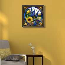 Load image into Gallery viewer, Diamond Painting - Full Round - Stained Glass Art Sunflowers (45*45CM)