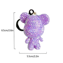Load image into Gallery viewer, Diamond Full Drill Keyring 4PCS Sparkly Bear Painting Keychain Kit DIY Key Chain