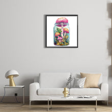 Load image into Gallery viewer, Diamond Painting - Partial Special Shaped - Glass Art Bottle Mushroom House (30*30CM)