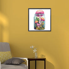 Load image into Gallery viewer, Diamond Painting - Partial Special Shaped - Glass Art Bottle Mushroom House (30*30CM)