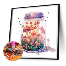 Load image into Gallery viewer, Diamond Painting - Partial Special Shaped - Glass Art Bottle Mushroom House (30*30CM)