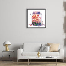 Load image into Gallery viewer, Diamond Painting - Partial Special Shaped - Glass Art Bottle Mushroom House (30*30CM)