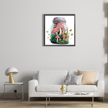 Load image into Gallery viewer, Diamond Painting - Partial Special Shaped - Glass Art Bottle Mushroom House (30*30CM)