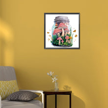 Load image into Gallery viewer, Diamond Painting - Partial Special Shaped - Glass Art Bottle Mushroom House (30*30CM)