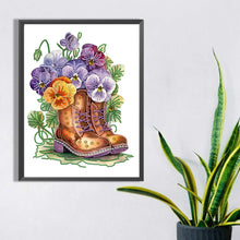 Load image into Gallery viewer, Diamond Painting - Partial Special Shaped - flower boots (30*40CM)