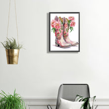 Load image into Gallery viewer, Diamond Painting - Partial Special Shaped - flower boots (30*40CM)