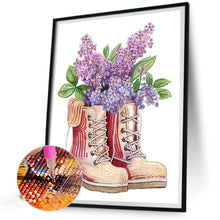 Load image into Gallery viewer, Diamond Painting - Partial Special Shaped - flower boots (30*40CM)