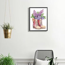 Load image into Gallery viewer, Diamond Painting - Partial Special Shaped - flower boots (30*40CM)