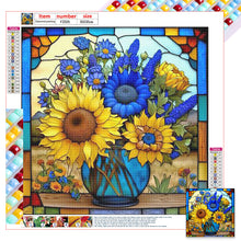 Load image into Gallery viewer, Diamond Painting - Full Square - flower glass art (35*35CM)