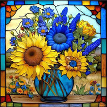 Load image into Gallery viewer, Diamond Painting - Full Square - flower glass art (35*35CM)