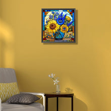 Load image into Gallery viewer, Diamond Painting - Full Square - flower glass art (35*35CM)