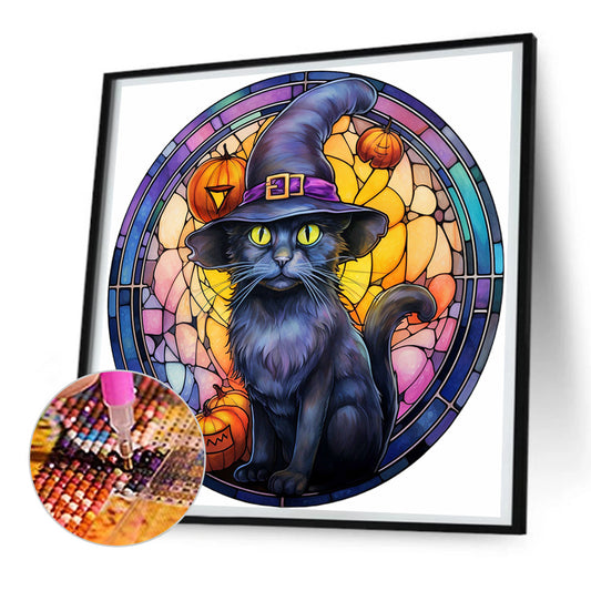 Diamond Painting - Full Round - halloween horror atmosphere glass art (30*30CM)