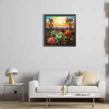 Load image into Gallery viewer, Diamond Painting - Full Round - cactus flower glass art (30*30CM)