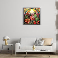 Load image into Gallery viewer, Diamond Painting - Full Round - cactus flower glass art (30*30CM)