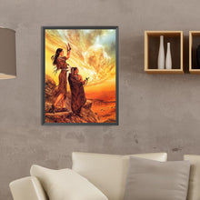Load image into Gallery viewer, Diamond Painting - Full Round - sunset indians (30*40CM)