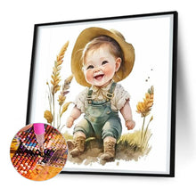 Load image into Gallery viewer, Diamond Painting - Full Round - Farm Cowboy Kids (30*30CM)