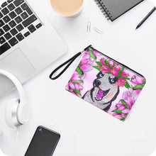 Load image into Gallery viewer, Partial Shaped Drill DIY Diamond Painting Bag with Zipper Diamond Leather Clutch