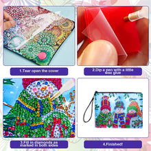 Load image into Gallery viewer, Partial Shaped Drill DIY Diamond Painting Bag with Zipper Diamond Leather Clutch