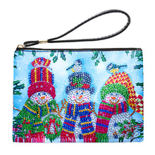 Load image into Gallery viewer, Partial Shaped Drill DIY Diamond Painting Bag with Zipper Diamond Leather Clutch