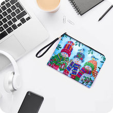 Load image into Gallery viewer, Partial Shaped Drill DIY Diamond Painting Bag with Zipper Diamond Leather Clutch