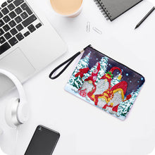 Load image into Gallery viewer, Partial Shaped Drill DIY Diamond Painting Bag with Zipper Diamond Leather Clutch