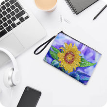 Load image into Gallery viewer, Partial Shaped Drill DIY Diamond Painting Bag with Zipper Diamond Leather Clutch