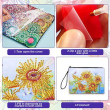 Load image into Gallery viewer, Partial Shaped Drill DIY Diamond Painting Bag with Zipper Diamond Leather Clutch