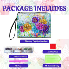 Load image into Gallery viewer, Partial Shaped Drill DIY Diamond Painting Bag with Zipper Diamond Leather Clutch