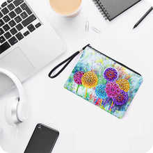 Load image into Gallery viewer, Partial Shaped Drill DIY Diamond Painting Bag with Zipper Diamond Leather Clutch