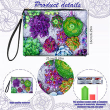 Load image into Gallery viewer, Partial Shaped Drill DIY Diamond Painting Bag with Zipper Diamond Leather Clutch
