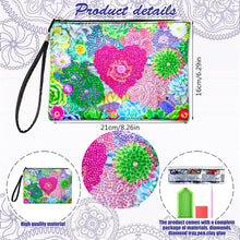 Load image into Gallery viewer, Partial Shaped Drill DIY Diamond Painting Bag with Zipper Diamond Leather Clutch