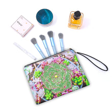 Load image into Gallery viewer, Partial Shaped Drill DIY Diamond Painting Bag with Zipper Diamond Leather Clutch
