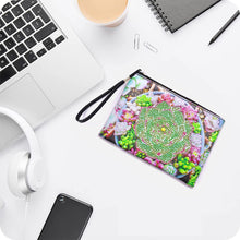 Load image into Gallery viewer, Partial Shaped Drill DIY Diamond Painting Bag with Zipper Diamond Leather Clutch
