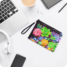 Load image into Gallery viewer, Partial Shaped Drill DIY Diamond Painting Bag with Zipper Diamond Leather Clutch