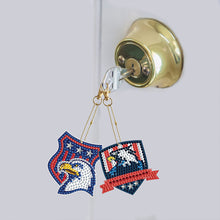 Load image into Gallery viewer, Double Sided Diamond Art Keychains Pendant DIY Shaped Drill Diamond Art Ornament