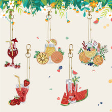 Load image into Gallery viewer, Double Sided Diamond Art Keychains Pendant DIY Shaped Drill Diamond Art Ornament