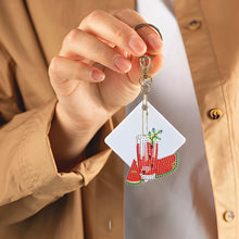 Load image into Gallery viewer, Double Sided Diamond Art Keychains Pendant DIY Shaped Drill Diamond Art Ornament