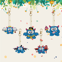 Load image into Gallery viewer, Double Sided Diamond Art Keychains Pendant DIY Shaped Drill Diamond Art Ornament