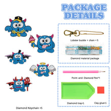 Load image into Gallery viewer, Double Sided Diamond Art Keychains Pendant DIY Shaped Drill Diamond Art Ornament