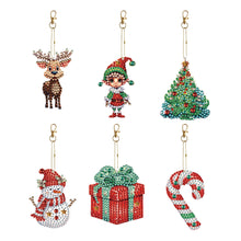 Load image into Gallery viewer, Double Sided Diamond Art Keychains Pendant DIY Shaped Drill Diamond Art Ornament