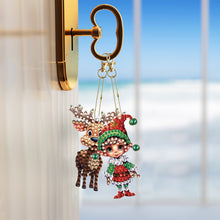 Load image into Gallery viewer, Double Sided Diamond Art Keychains Pendant DIY Shaped Drill Diamond Art Ornament