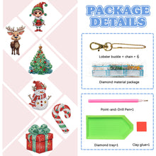 Load image into Gallery viewer, Double Sided Diamond Art Keychains Pendant DIY Shaped Drill Diamond Art Ornament