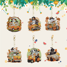 Load image into Gallery viewer, Double Sided Diamond Art Keychains Pendant DIY Shaped Drill Diamond Art Ornament