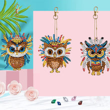 Load image into Gallery viewer, Double Sided Diamond Art Keychains Pendant DIY Shaped Drill Diamond Art Ornament