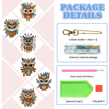 Load image into Gallery viewer, Double Sided Diamond Art Keychains Pendant DIY Shaped Drill Diamond Art Ornament