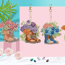 Load image into Gallery viewer, Double Sided Diamond Art Keychains Pendant DIY Shaped Drill Diamond Art Ornament