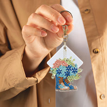 Load image into Gallery viewer, Double Sided Diamond Art Keychains Pendant DIY Shaped Drill Diamond Art Ornament