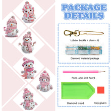 Load image into Gallery viewer, Double Sided Diamond Art Keychains Pendant DIY Shaped Drill Diamond Art Ornament