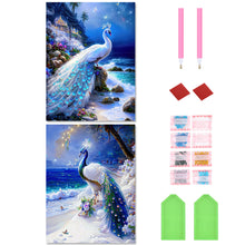 Load image into Gallery viewer, 2pcs Diamond Painting Set - gorgeous peacock (30*40CM)