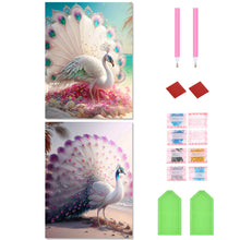 Load image into Gallery viewer, 2pcs Diamond Painting Set - gorgeous peacock (30*40CM)